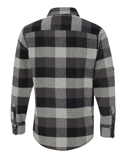 Valley Tel Flannel Shirt with Leather Patch - Black/Gray