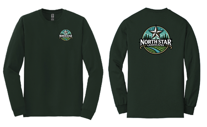 North Star Landscape Longsleeve Tshirt -8400 Forest Green