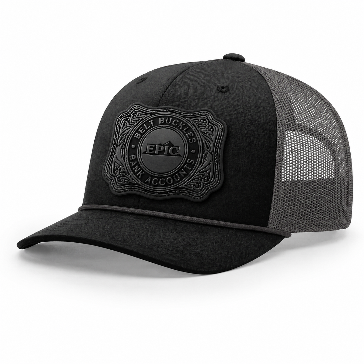 Epic Dallas Belt Buckle Hat -112fp Carmel Black Rope