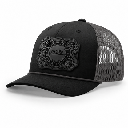 Epic Dallas Belt Buckle Hat -112fp Carmel Black Rope