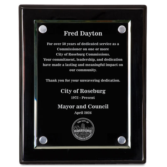 City of Roseburg Plaque 10x13 Double Layer Plaque - FPG21113