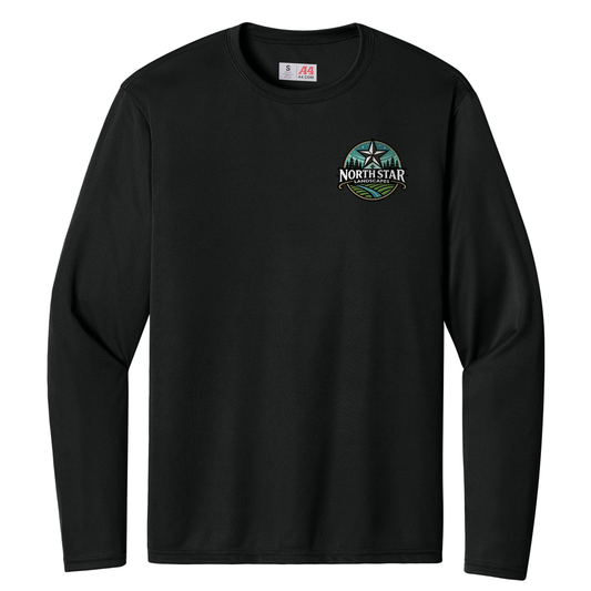 North Star Landscape Light Weight Long Sleeve Tshirt - A4N3165 Black