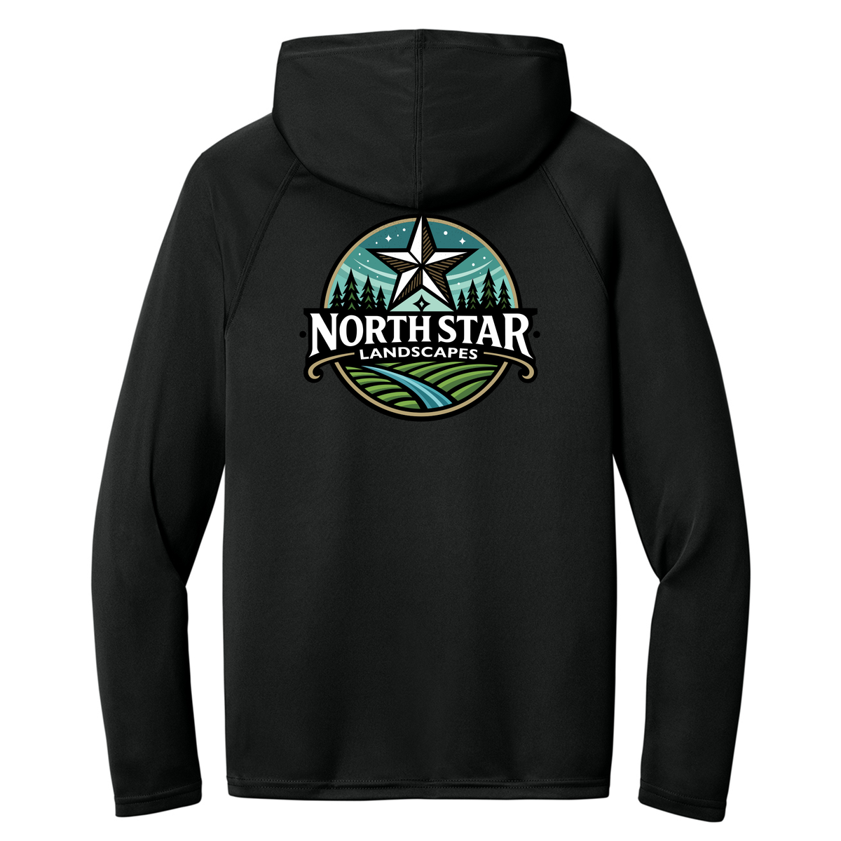 North Star Landscape A4 cooling long sleeve tee - 4N3409 Black