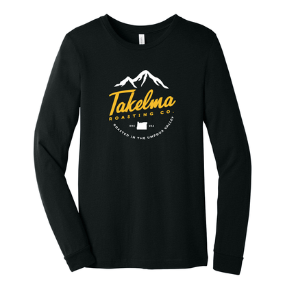 Takelma Mountain Printed Long Sleeve Shirt - LC and Back 3501CVC Black