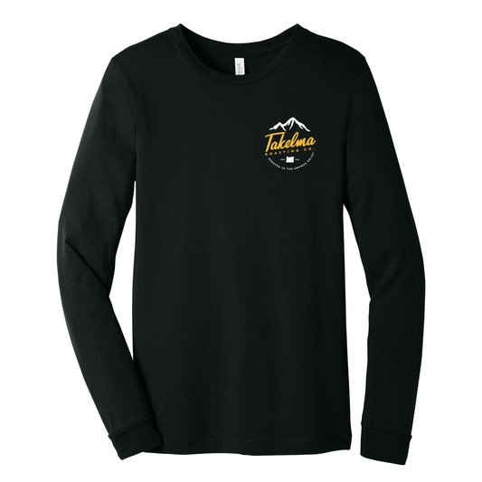Takelma Mountain Printed Long Sleeve Shirt - LC and Back 3501CVC Black