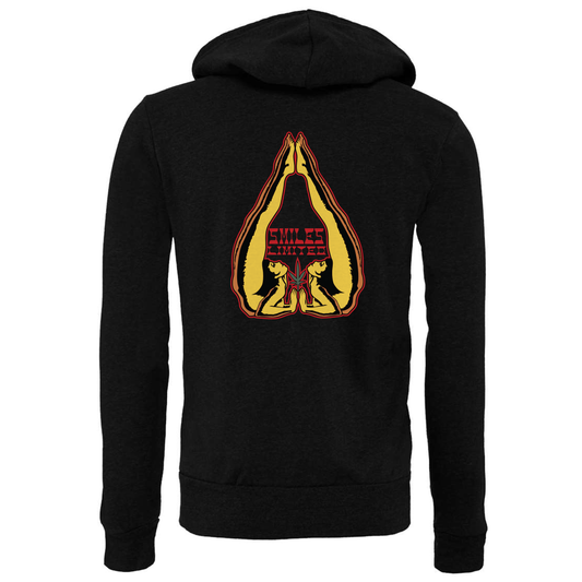 Smiles Deco Ladies Sponge Fleece Zipup Hoodie - Bella and Canvas 3739