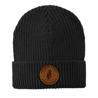 Jackson Street Provisions Brand Logo Engraved and Embroidered Patch Beanie - C908 Watch Beanie