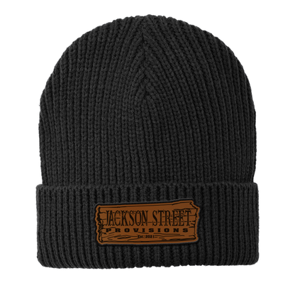 Jackson Street Provisions Engraved and Embroidered Patch Beanie - C908 Watch Beanie