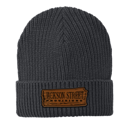 Jackson Street Provisions Engraved and Embroidered Patch Beanie - C908 Watch Beanie