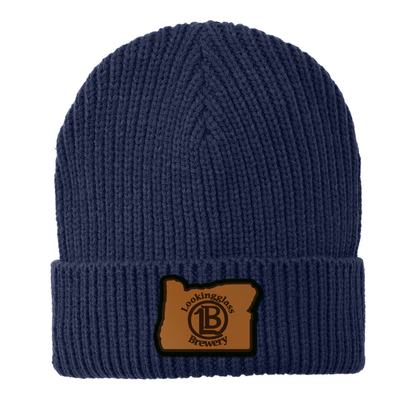 Lookingglass Brewery Engraved and Embroidered Patch Beanie - C908 Watch Beanie