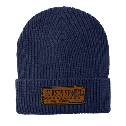 Jackson Street Provisions Engraved and Embroidered Patch Beanie - C908 Watch Beanie