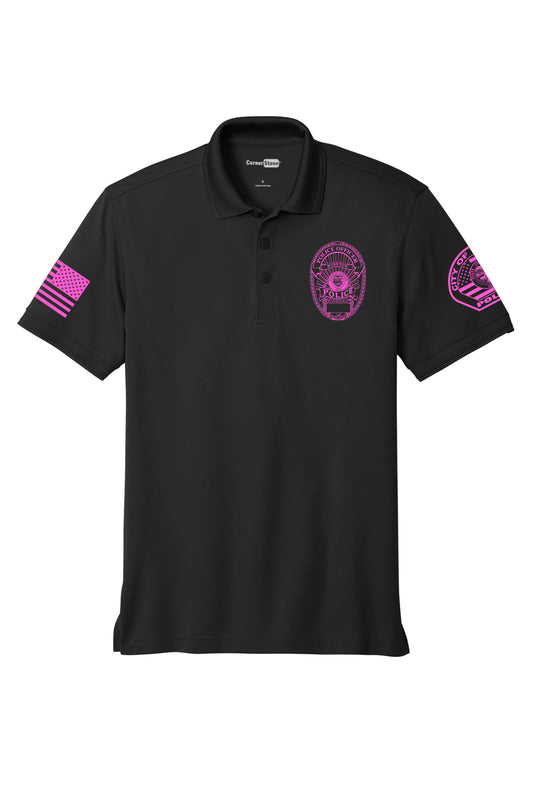 Winston PD Graphite Breast Cancer Polo shirt - CS4020 Black