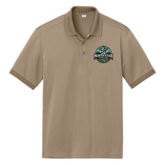 North Star Landscape Embroidered Polo -CS450 Silver Tan