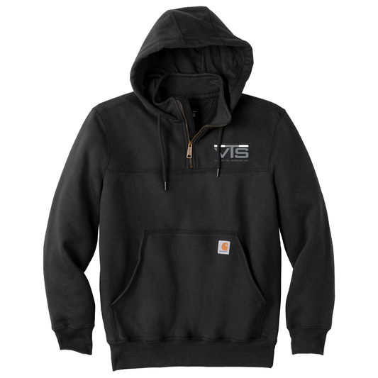 Valley Tel Carhartt® Rain Defender® Paxton Heavyweight Hooded Qtr Zip Sweatshirt - BLACK