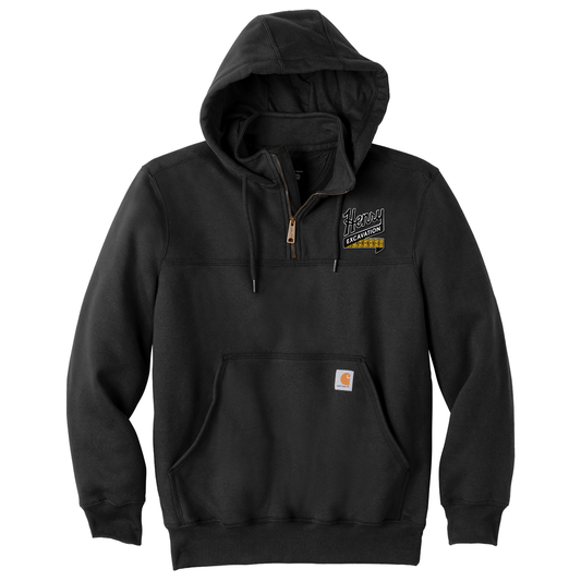 Henry Excavating Carhartt Hoodie - Black Carhartt® Rain Defender® Paxton Heavyweight Hooded Zip Mock Sweatshirt