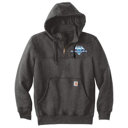 Diamond Roofing Carhartt Hoodie - Carbon Heather Carhartt® Rain Defender® Paxton Heavyweight Hooded Zip Mock Sweatshirt