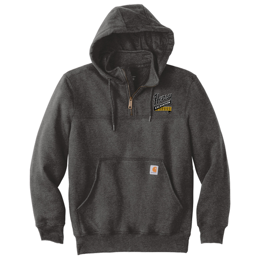Henry Excavating Carhartt Hoodie - Carbon Carhartt® Rain Defender® Paxton Heavyweight Hooded Zip Mock Sweatshirt