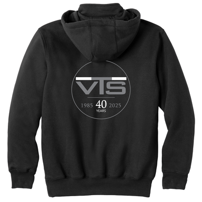 Valley Tel Carhartt® Rain Defender® Paxton Heavyweight Hooded Qtr Zip Sweatshirt - BLACK