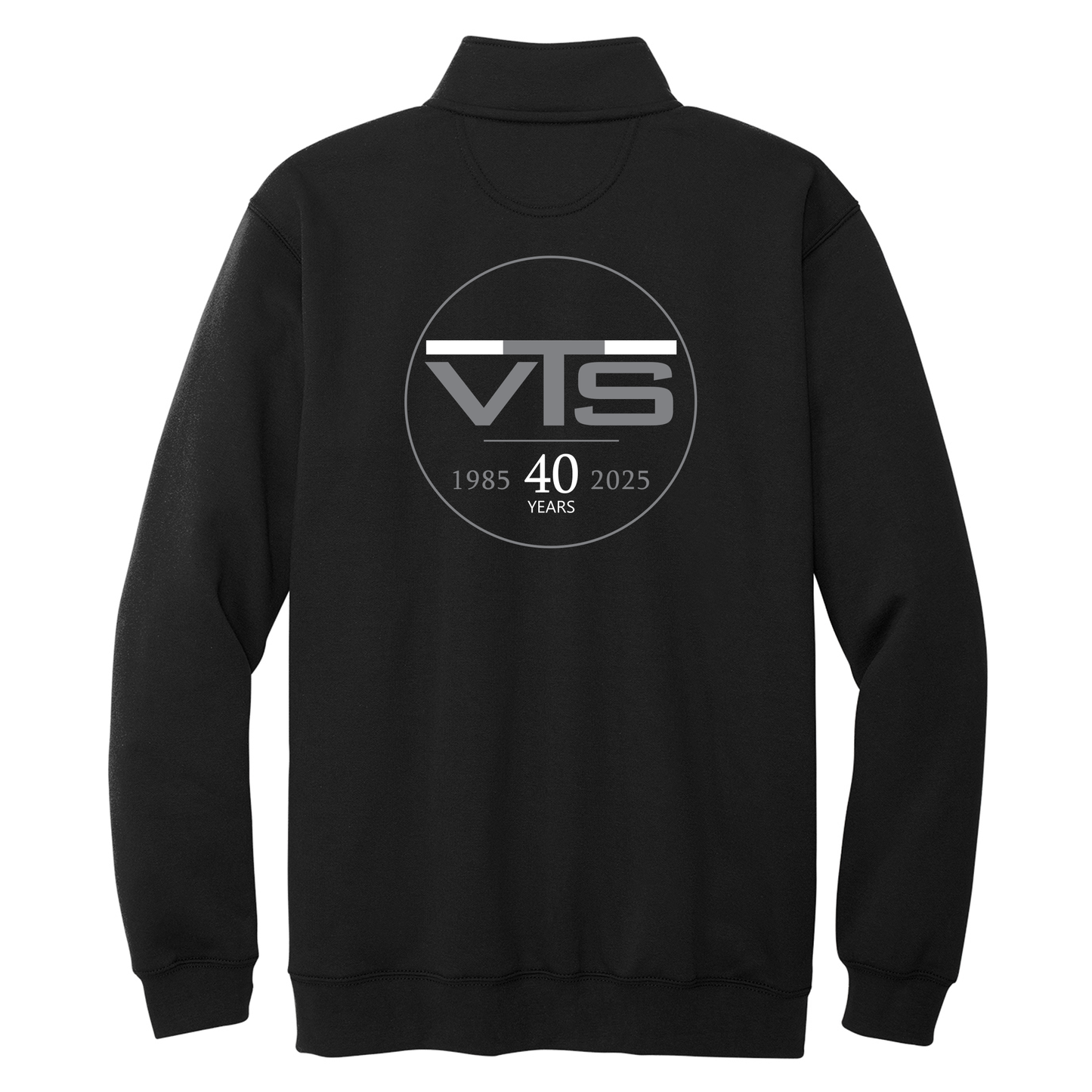 Valley Tel Carhartt® Midweight Qtr. Zip Mock Neck Sweatshirt - BLACK