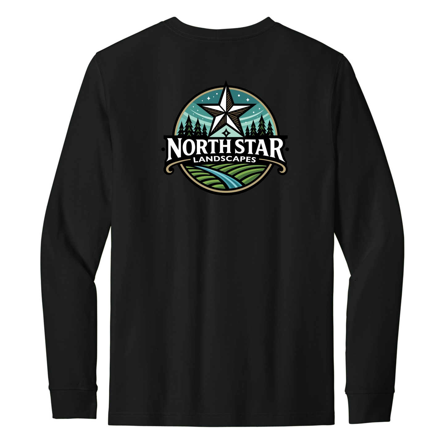 North Star Landscape Longsleeve Tshirt - CT106921 Black
