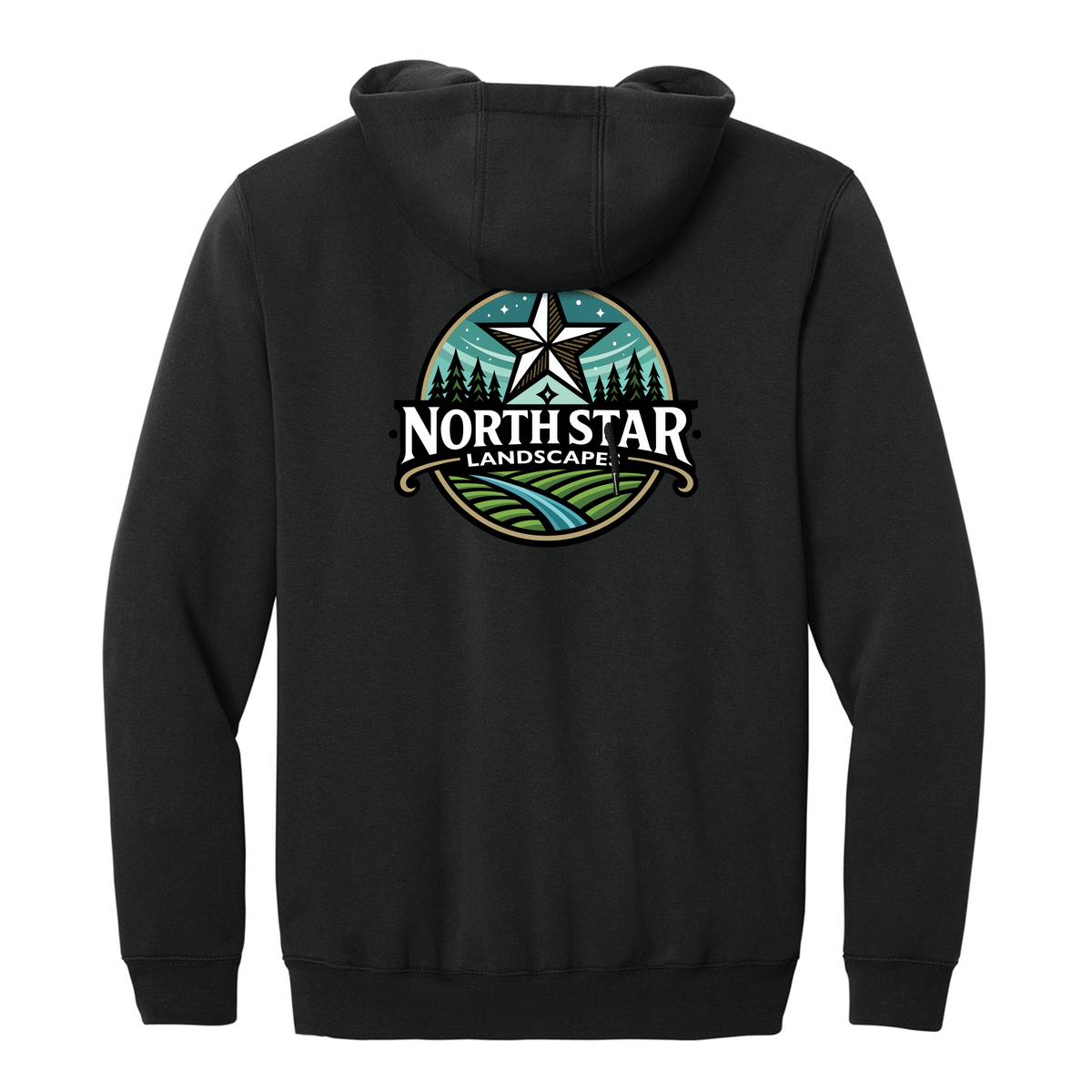 North Star Landscape Printed Carhartt Midweight zip hoodie - CTK122 Black