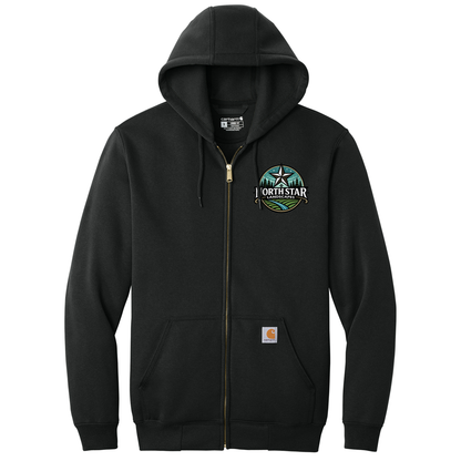 North Star Landscape Printed Carhartt Midweight zip hoodie - CTK122 Black