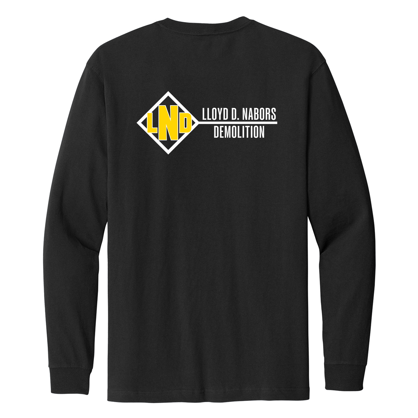 Nabors Construction Printed Carhartt Long Sleeve Pocket Tshirt - Black CTK126