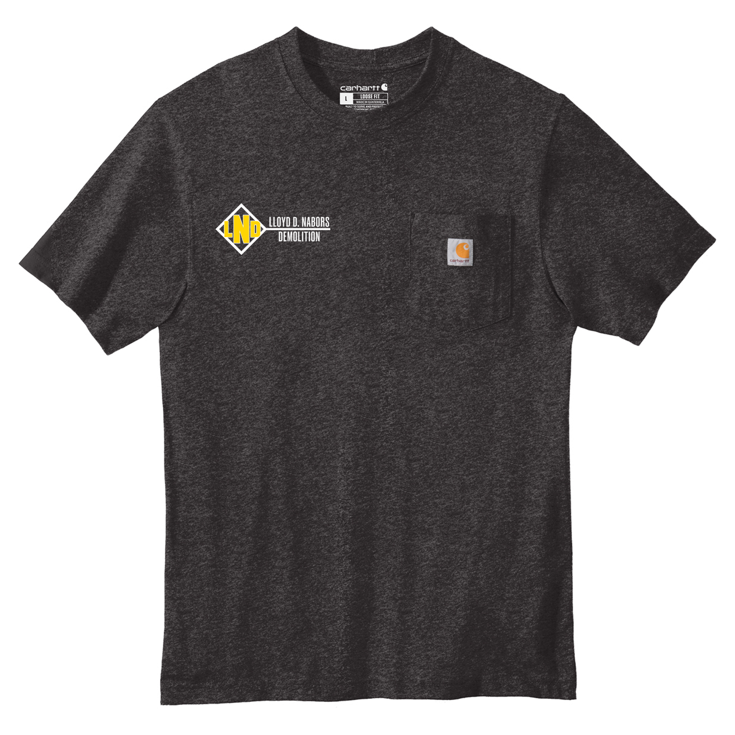 Nabors Construction Printed Carhartt Tshirt - Carbon Heather CTK87