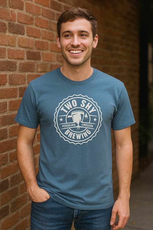 Two Shy Men's TShirt -DM108 Deep Royal Fleck