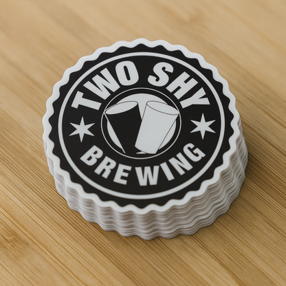 Two Shy Brewing Decals 4in x 4in