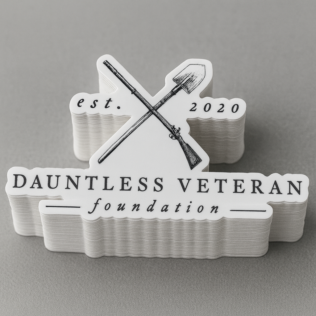 Dauntless Veteran Foundation Die Cut Decals 4.5in x 2.25 – Vital Signs NW