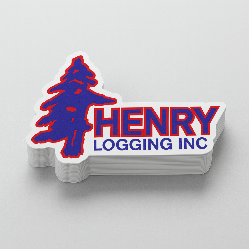 Henry Logging Die Cut Decals 4in x 2.5