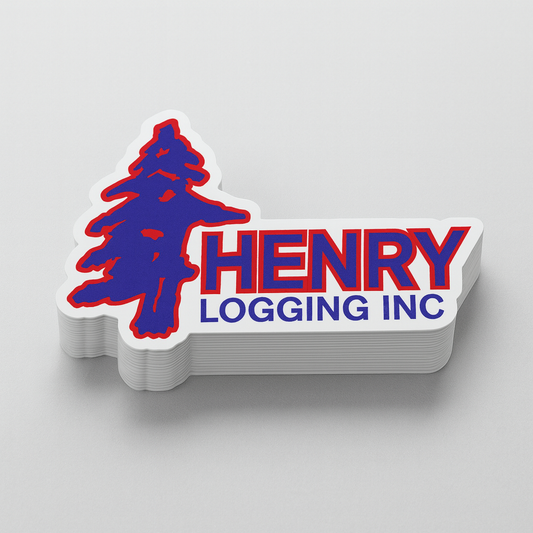 Henry Logging Die Cut Decals 4in x 2.5