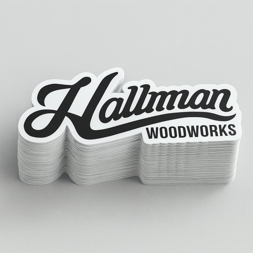 Hallman Woodworks Die Cut Decals 4.5x1.75