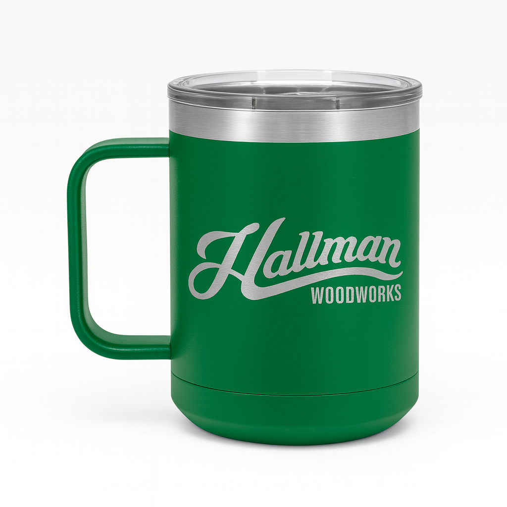 Hallman Woodworks Engraved Coffee Mug - 15oz Camp Mug