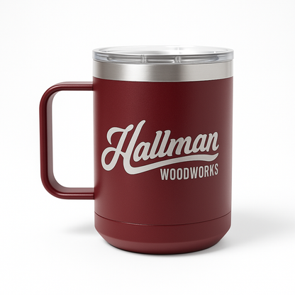 Hallman Woodworks Engraved Coffee Mug - 15oz Camp Mug