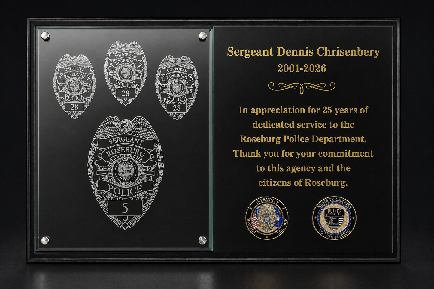 Retirement Plaque 12x18 Double Layer Plaque - Custom Build