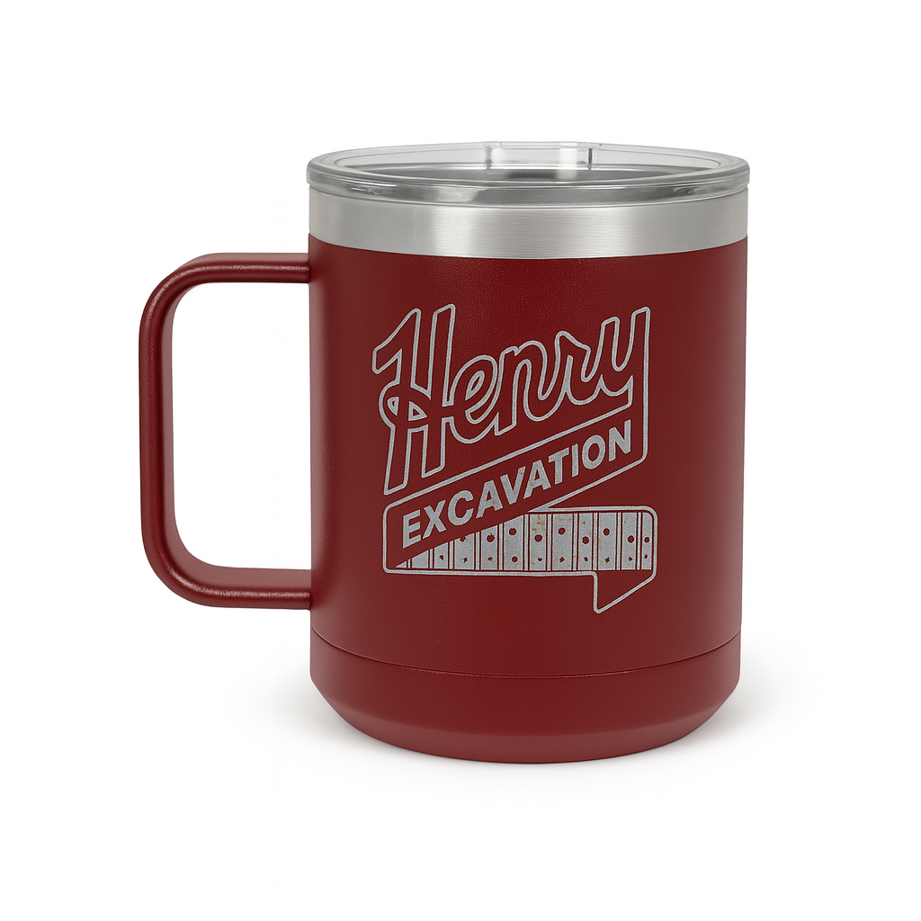 Henry Excavating Engraved Coffee Mug - 15oz Camp Mug