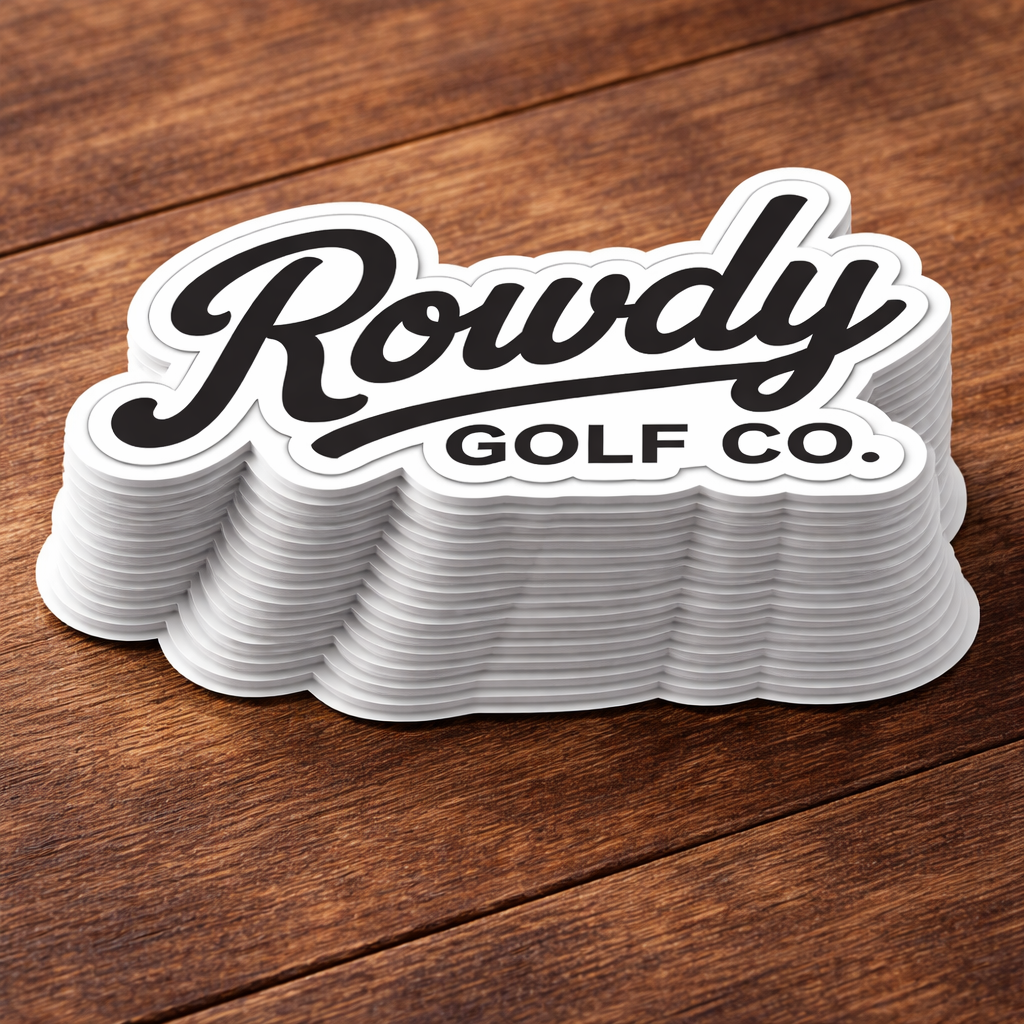 Rowdy Golf Co. Die Cut Decals 3.5in x 1.85