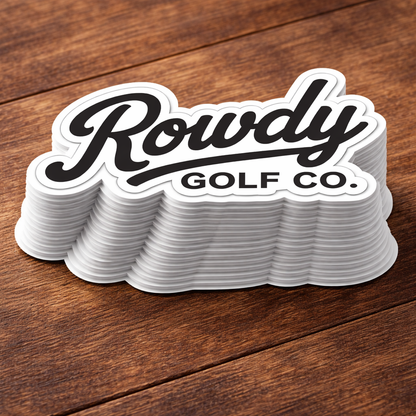 Rowdy Golf Co. Die Cut Decals 3.5in x 1.85