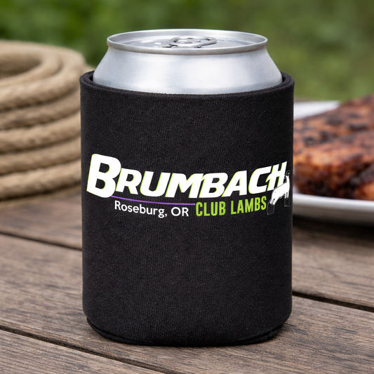 Brumbach Club Lambs Printed Can Coolers- Black FT007