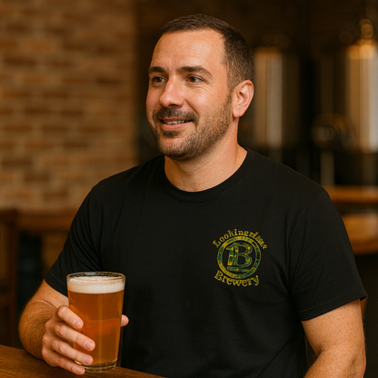 Lookingglass Brewery Camo Logo TShirt - Black DT104