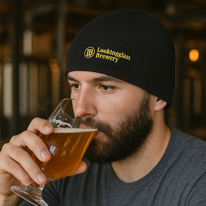 Lookingglass Brewery Embroidered Patch Skull Beanie - SP08 Sportsman