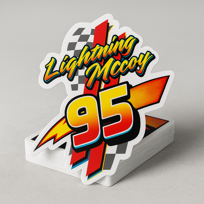 Lightning Mccoy Die Cut Decals 5in' x 3.25"