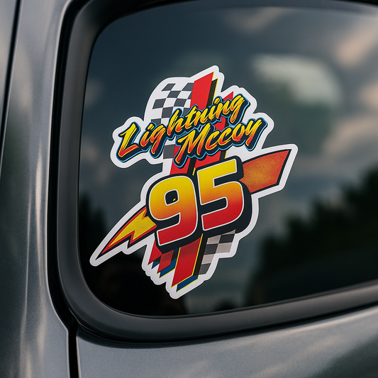 Lightning Mccoy Die Cut Decals 5in' x 3.25"