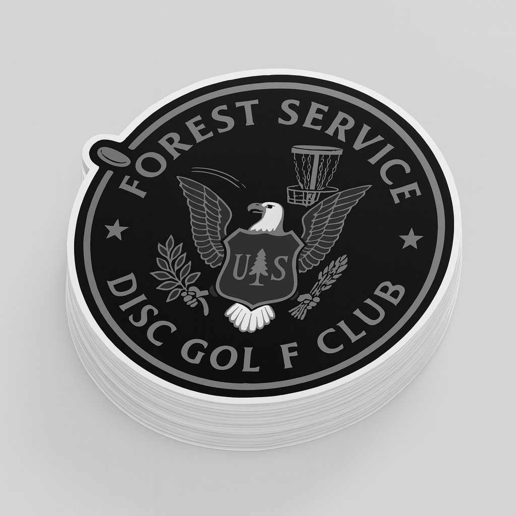 Forest Service Disc Golf Club Die Cut Decals 3.5in x 3.5in