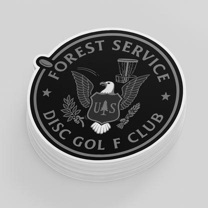Forest Service Disc Golf Club Die Cut Decals 3.5in x 3.5in