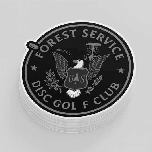 Forest Service Disc Golf Club Die Cut Decals 3.5in x 3.5in