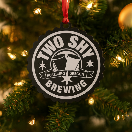 Two Shy Brewery Laser Cut and Printed Ornaments 3.5 x 3.5