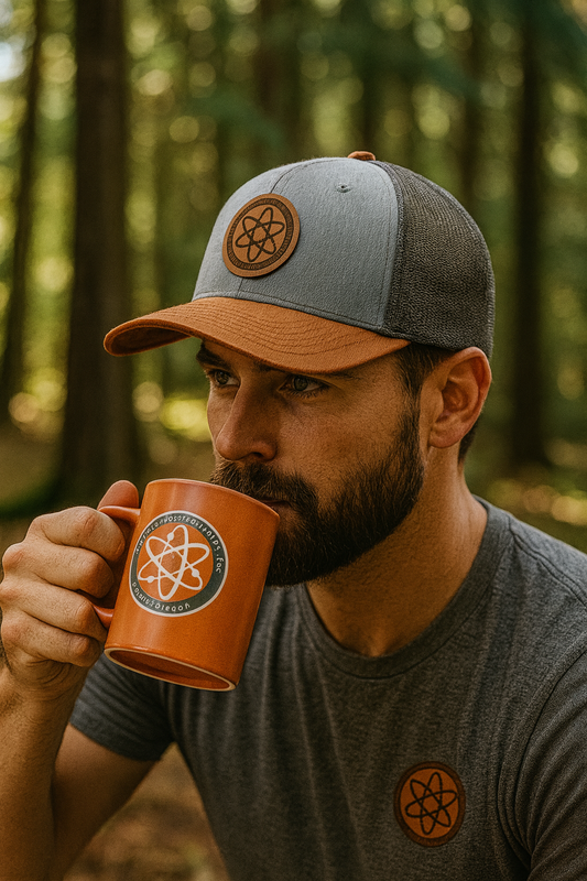 The Atom Logo Leather Patch Hat - Richardson 112